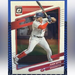 Juan Soto 2021 Donruss Optic Baseball Card
